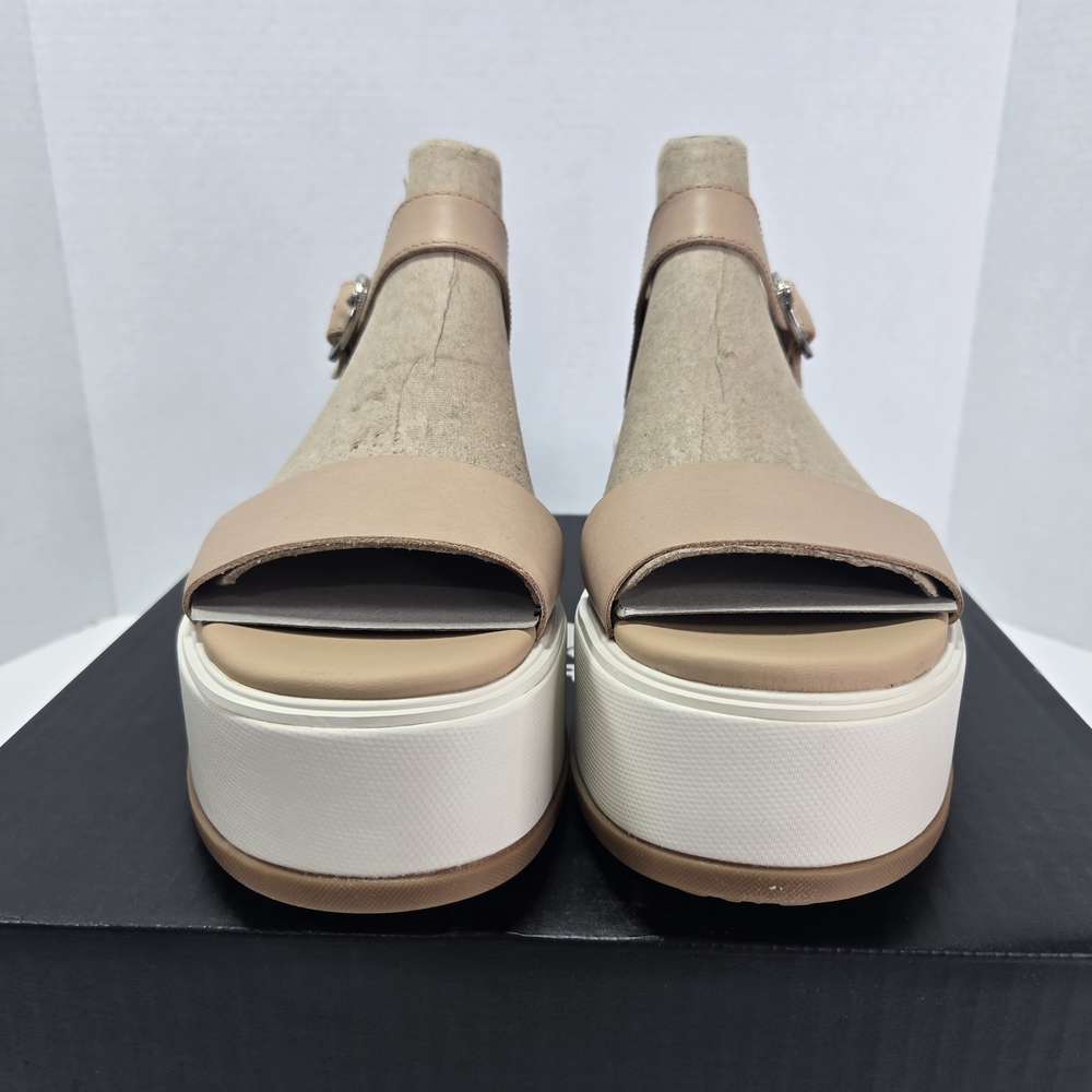 Sorel Dayspring Ankle Strap Platform Tan Sandal with Buckle Strap Women's Size 9 - Picture 3 of 10